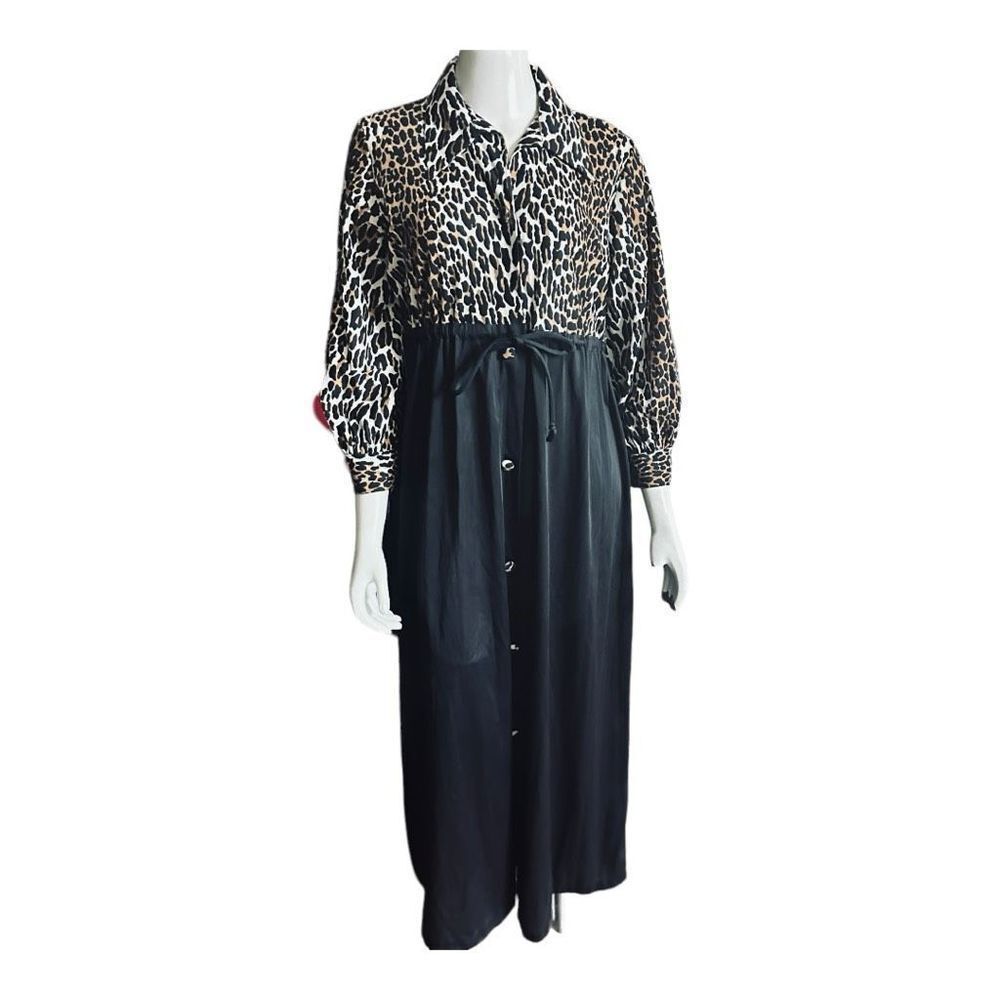 Vintage Butterfield Leopard Print Lounge Dress Bedroom Glam Cheetah 70s 80s glam